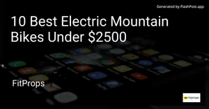 10 Best Electric Mountain Bikes Under $2500 in 2025 image