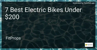 7 Best Electric Bikes Under $200 in 2026