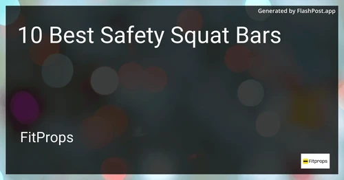 10 Best Safety Squat Bars in 2025 image