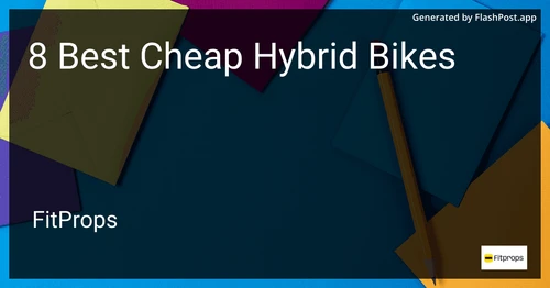 8 Best Cheap Hybrid Bikes in 2025 preview