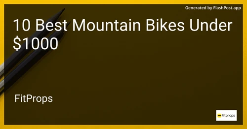 10 Best Mountain Bikes Under $1000 in 2025 preview