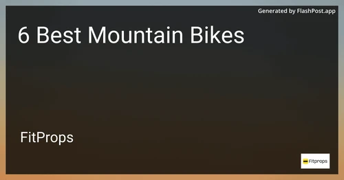 6 Best Mountain Bikes in 2025 image