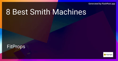 8 Best Smith Machines in 2025 image