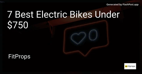 7 Best Electric Bikes Under $750 in 2025 image